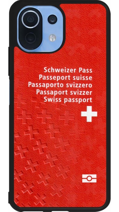 Xiaomi Mi 11 Lite 5G Case Hülle - Silikon schwarz Swiss Passport