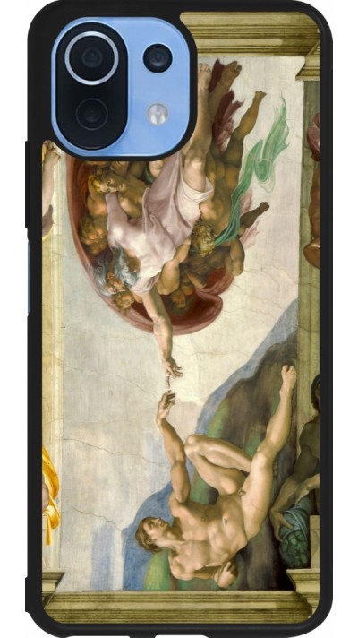 Xiaomi Mi 11 Lite 5G Case Hülle - Silikon schwarz Kunstbild - Die Erschaffung Adams - Michelangelo