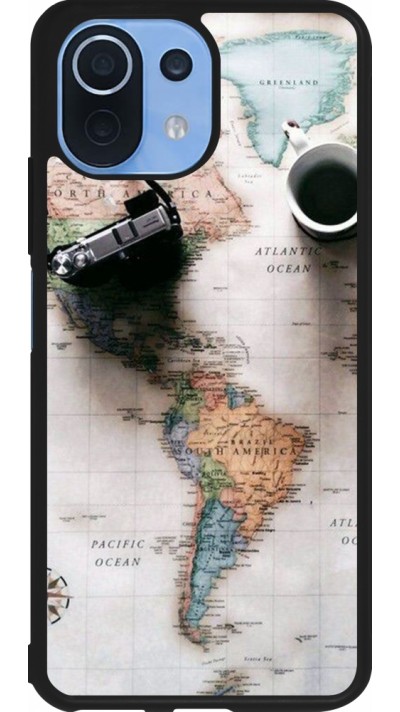 Xiaomi Mi 11 Lite 5G Case Hülle - Silikon schwarz Travel 01
