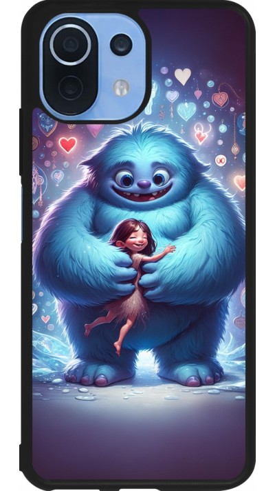 Xiaomi Mi 11 Lite 5G Case Hülle - Silikon schwarz Valentin 2024 Flauschige Liebe