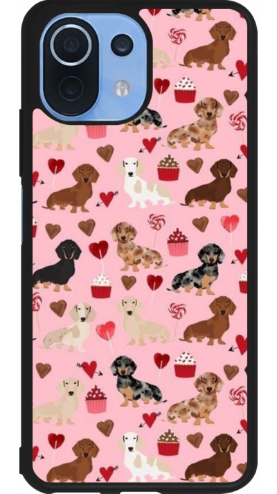 Xiaomi Mi 11 Lite 5G Case Hülle - Silikon schwarz Valentine 2024 puppy love