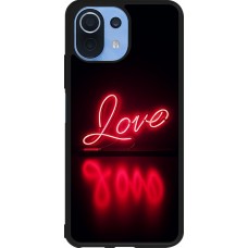 Xiaomi Mi 11 Lite 5G Case Hülle - Silikon schwarz Valentine 2025 Neon Liebe
