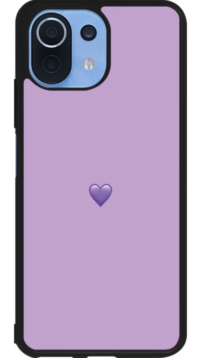 Xiaomi Mi 11 Lite 5G Case Hülle - Silikon schwarz Valentine 2023 purpule single heart