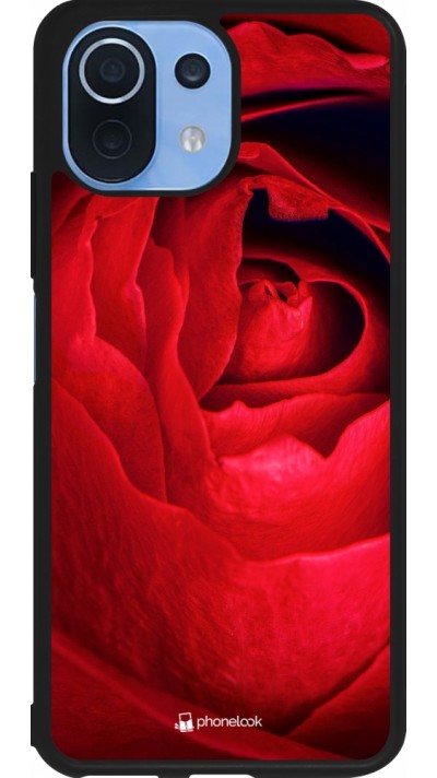 Xiaomi Mi 11 Lite 5G Case Hülle - Silikon schwarz Valentine 2022 Rose