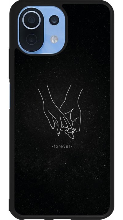 Xiaomi Mi 11 Lite 5G Case Hülle - Silikon schwarz Valentine 2023 hands forever