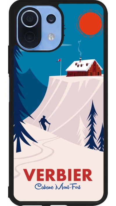 Xiaomi Mi 11 Lite 5G Case Hülle - Silikon schwarz Verbier Cabane Mont-Fort