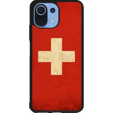 Xiaomi Mi 11 Lite 5G Case Hülle - Silikon schwarz Vintage Flag SWISS