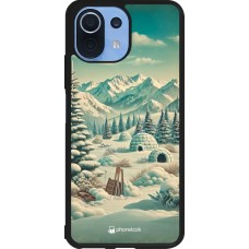 Xiaomi Mi 11 Lite 5G Case Hülle - Silikon schwarz Vintage Schneebedeckter Berg Iglu
