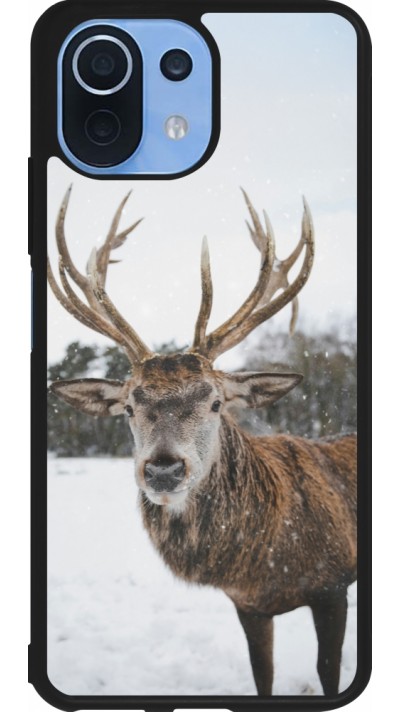 Xiaomi Mi 11 Lite 5G Case Hülle - Silikon schwarz Winter 25 Winter reindeer