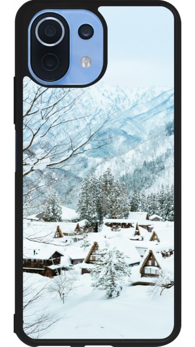 Xiaomi Mi 11 Lite 5G Case Hülle - Silikon schwarz Winter 25 Winter snowy landscape