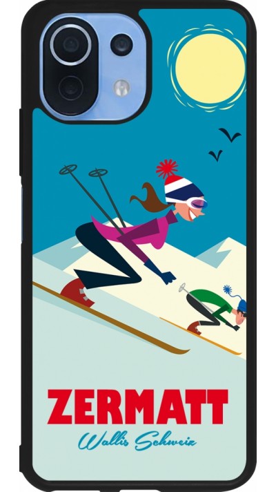 Xiaomi Mi 11 Lite 5G Case Hülle - Silikon schwarz Zermatt Ski Downhill