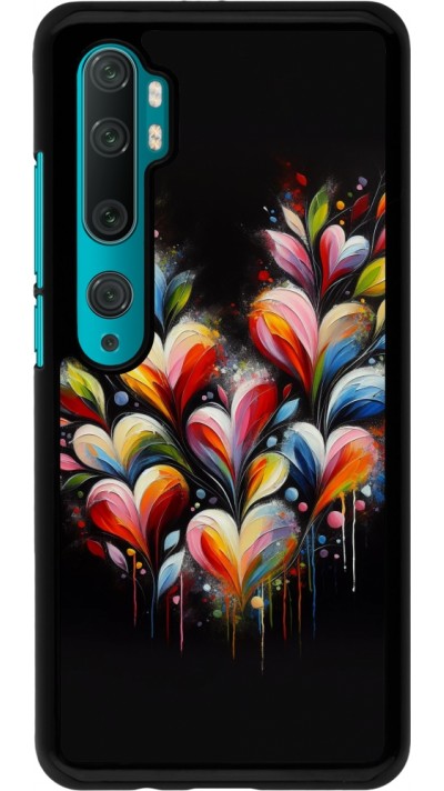 Xiaomi Mi Note 10 / Note 10 Pro Case Hülle - Valentin 2024 Schwarzes Herz Abstrakt