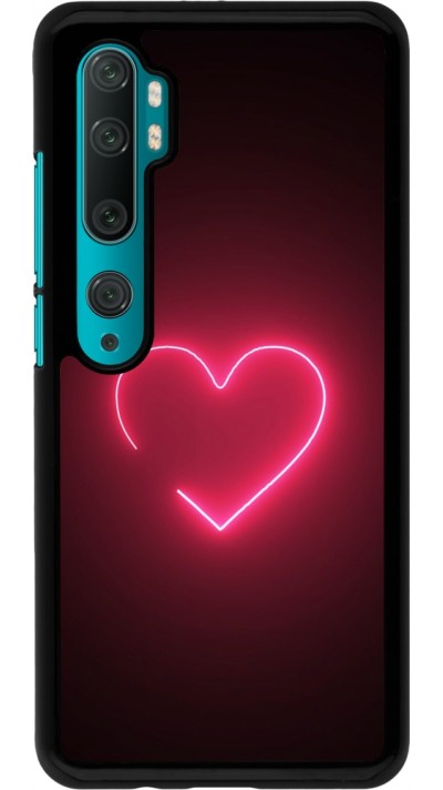 Xiaomi Mi Note 10 / Note 10 Pro Case Hülle - Valentine 2023 single neon heart