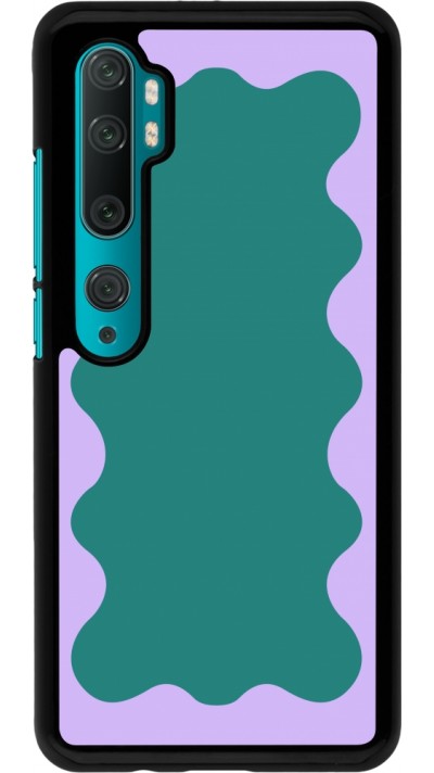 Xiaomi Mi Note 10 / Note 10 Pro Case Hülle - Wavy Rectangle Green Purple