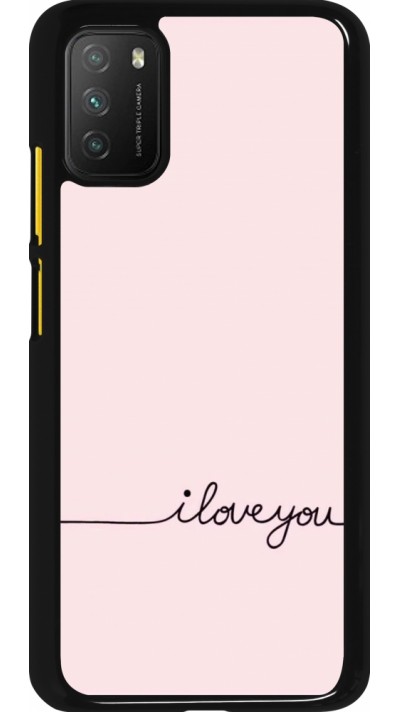 Xiaomi Poco M3 Case Hülle - Valentine 2023 i love you writing