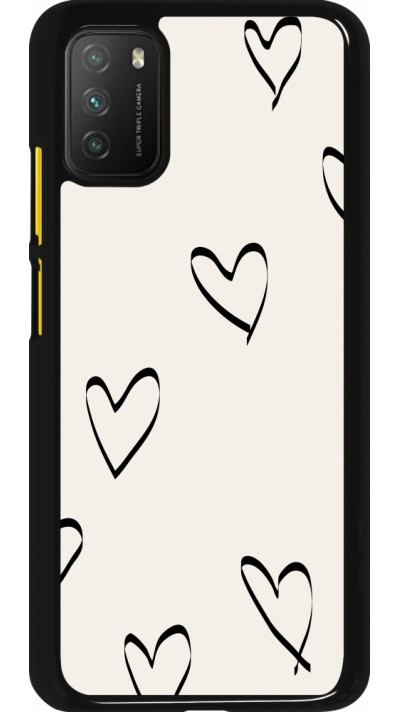 Xiaomi Poco M3 Case Hülle - Valentine 2023 minimalist hearts