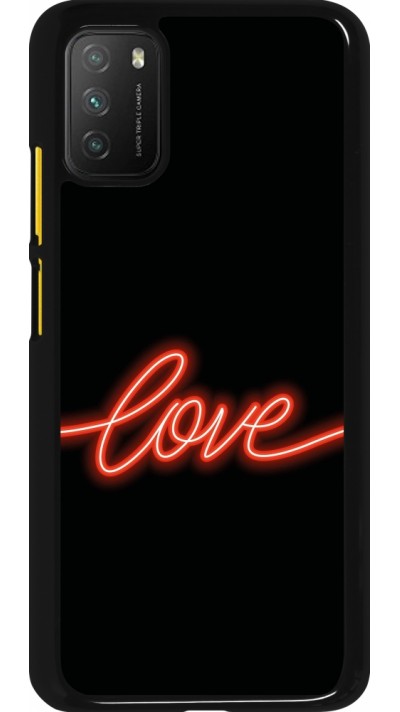Xiaomi Poco M3 Case Hülle - Valentine 2023 neon love