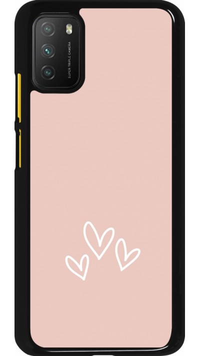 Xiaomi Poco M3 Case Hülle - Valentine 2023 three minimalist hearts