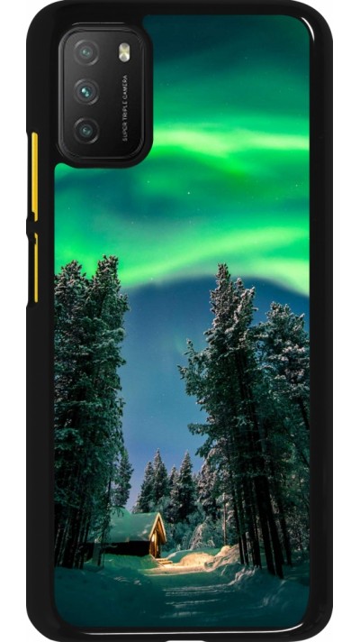 Xiaomi Poco M3 Case Hülle - Winter 22 Northern Lights