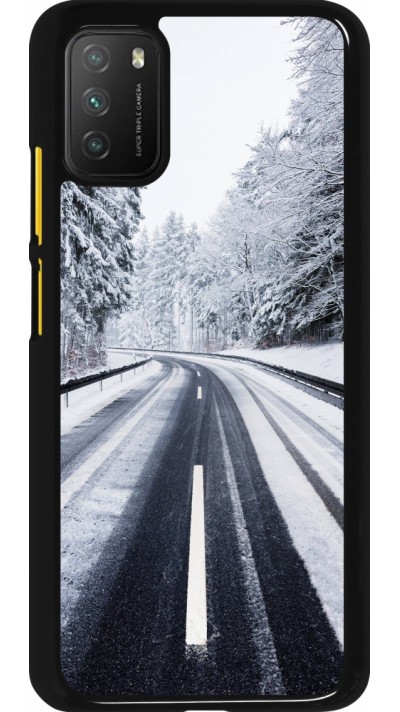 Xiaomi Poco M3 Case Hülle - Winter 22 Snowy Road
