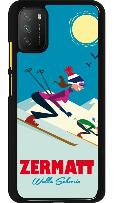 Xiaomi Poco M3 Case Hülle - Zermatt Ski Downhill