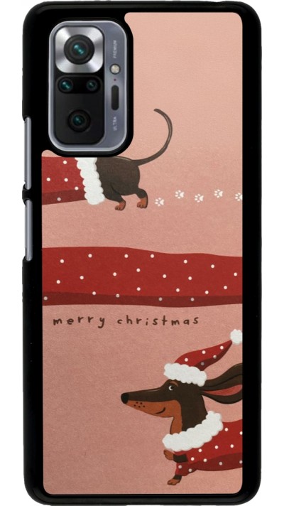 Xiaomi Redmi Note 10 Pro Case Hülle - Christmas 25 Teckel Merry Xmas