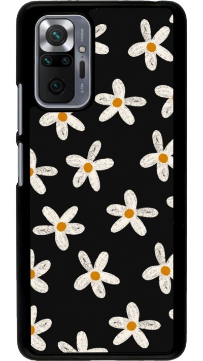 Xiaomi Redmi Note 10 Pro Case Hülle - Easter 2024 white on black flower
