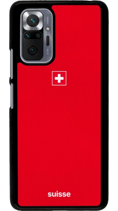 Xiaomi Redmi Note 10 Pro Case Hülle - Schweiz 2026 personalisierbares Fussballtrikot