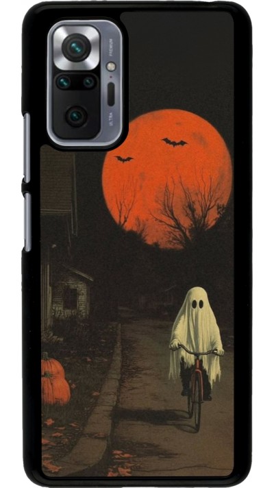 Xiaomi Redmi Note 10 Pro Case Hülle - Halloween 2025 Ghost on a bicycle