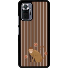 Xiaomi Redmi Note 10 Pro Case Hülle - Monkey with stripes