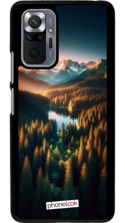 Xiaomi Redmi Note 10 Pro Case Hülle - Sonnenuntergang Waldsee
