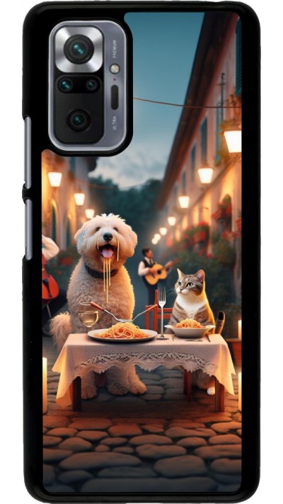 Xiaomi Redmi Note 10 Pro Case Hülle - Valentin 2024 Hund & Katze Kerzenlicht