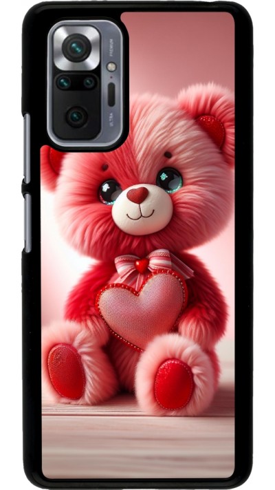 Xiaomi Redmi Note 10 Pro Case Hülle - Valentin 2024 Rosaroter Teddybär