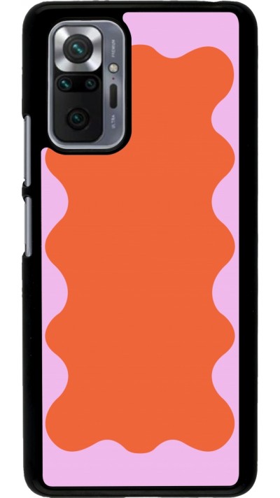 Xiaomi Redmi Note 10 Pro Case Hülle - Wavy Rectangle Orange Pink