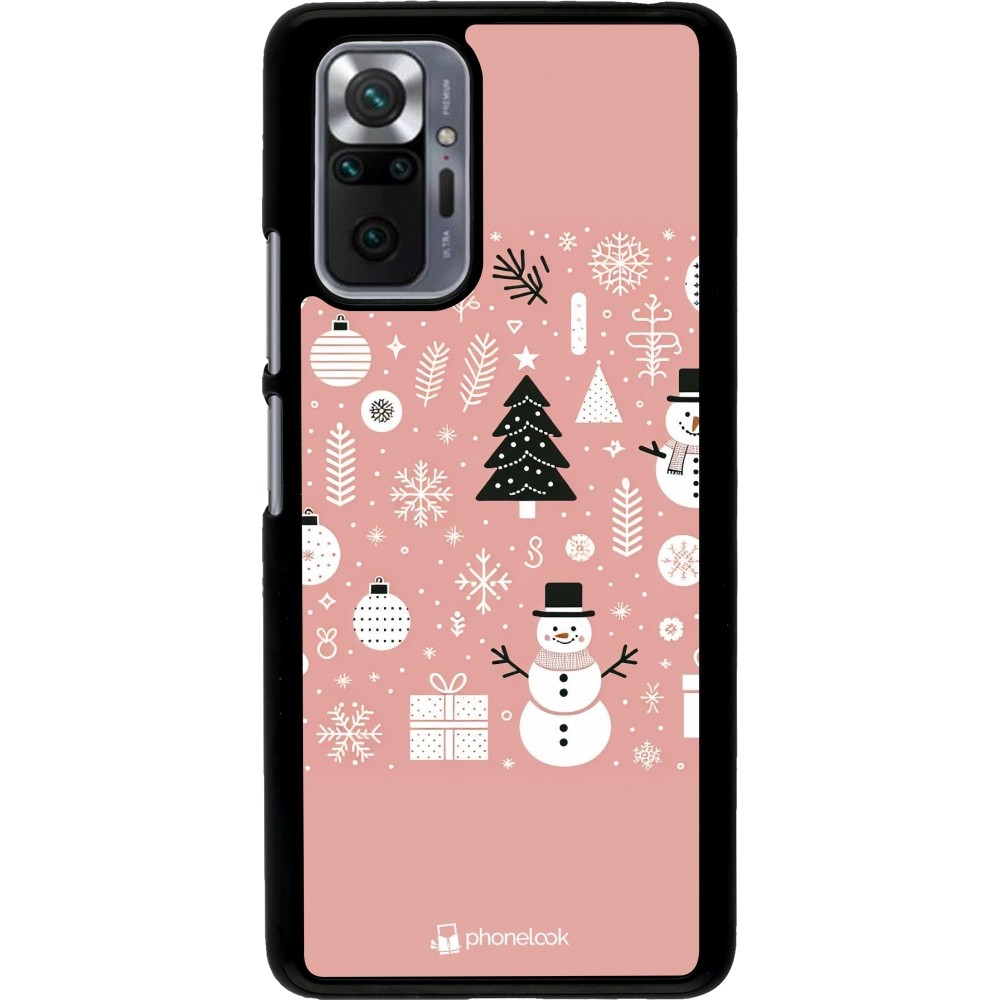 Xiaomi Redmi Note 10 Pro Case Hülle - Weihnachten 2024 Rose Schneemann Weihnachten
