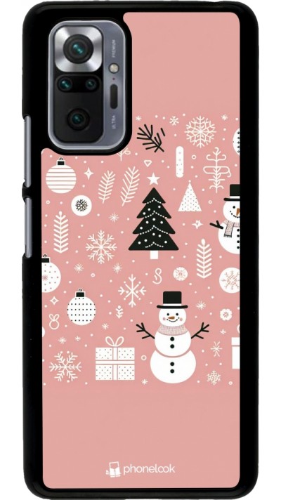 Xiaomi Redmi Note 10 Pro Case Hülle - Weihnachten 2024 Rose Schneemann Weihnachten
