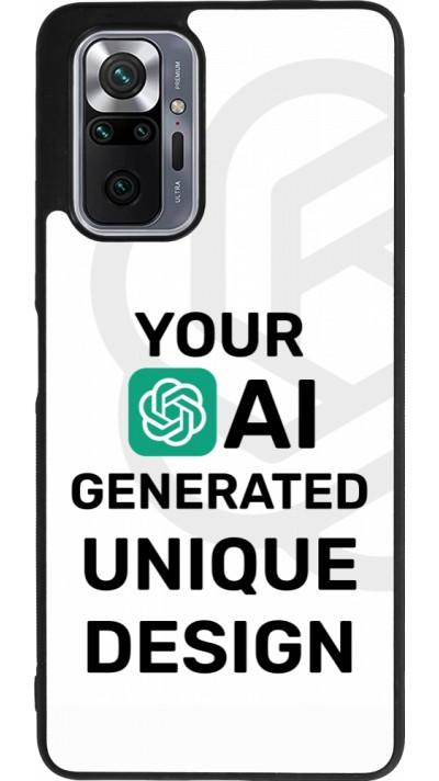 Xiaomi Redmi Note 10 Pro Max Case Hülle - Silikon schwarz Weltweit einzigartig erstellt dank Deiner Kreativität und künstlicher Intelligenz (KI)