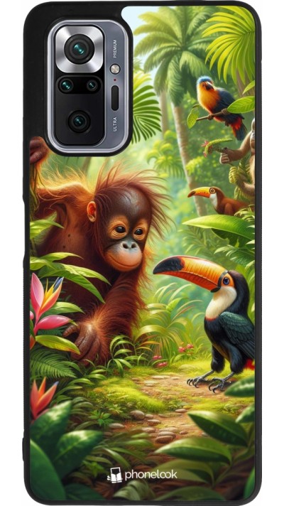 Xiaomi Redmi Note 10 Pro Max Case Hülle - Silikon schwarz Tropischer Dschungel Tayrona