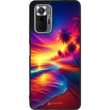 Xiaomi Redmi Note 10 Pro Max Case Hülle - Silikon schwarz Strand Sonnenuntergang auffällig