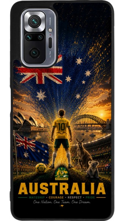 Xiaomi Redmi Note 10 Pro Max Case Hülle - Silikon schwarz Fussball Australien splash 2026