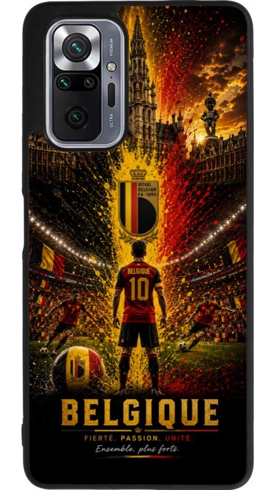 Xiaomi Redmi Note 10 Pro Max Case Hülle - Silikon schwarz Fussball Belgien splash 2026