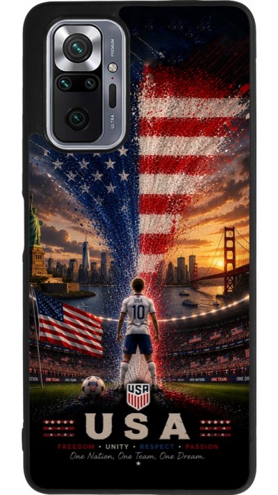 Xiaomi Redmi Note 10 Pro Max Case Hülle - Silikon schwarz Fussball Vereinigten Staaten splash 2026