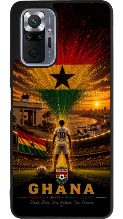 Xiaomi Redmi Note 10 Pro Max Case Hülle - Silikon schwarz Fussball Ghana splash 2026