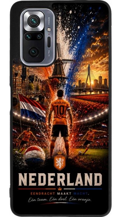 Xiaomi Redmi Note 10 Pro Max Case Hülle - Silikon schwarz Fussball Niederlande splash 2026