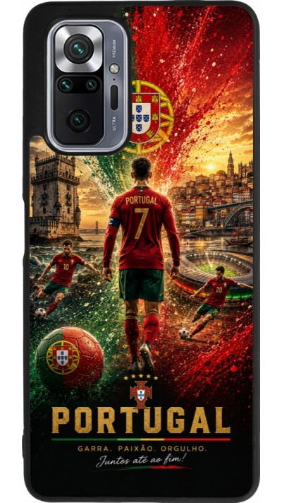 Xiaomi Redmi Note 10 Pro Max Case Hülle - Silikon schwarz Fussball Portugal splash 2026