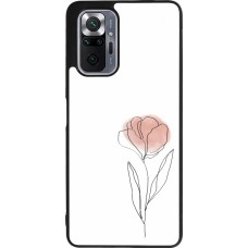 Xiaomi Redmi Note 10 Pro Max Case Hülle - Silikon schwarz Spring 23 minimalist flower