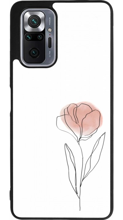 Xiaomi Redmi Note 10 Pro Max Case Hülle - Silikon schwarz Spring 23 minimalist flower