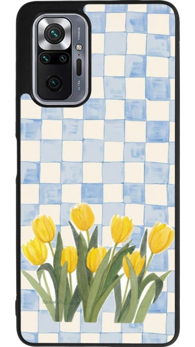 Coque Xiaomi Redmi Note 10 Pro Max - Silicone rigide noir Blue vichy tulips Spring 2026