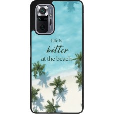 Xiaomi Redmi Note 10 Pro Max Case Hülle - Silikon schwarz Summer 2025 Life is better at the beach