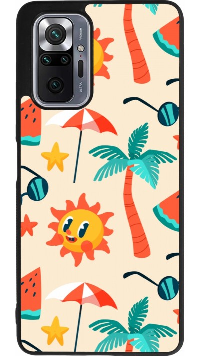 Xiaomi Redmi Note 10 Pro Max Case Hülle - Silikon schwarz Summer 2025 Pattern soleil
